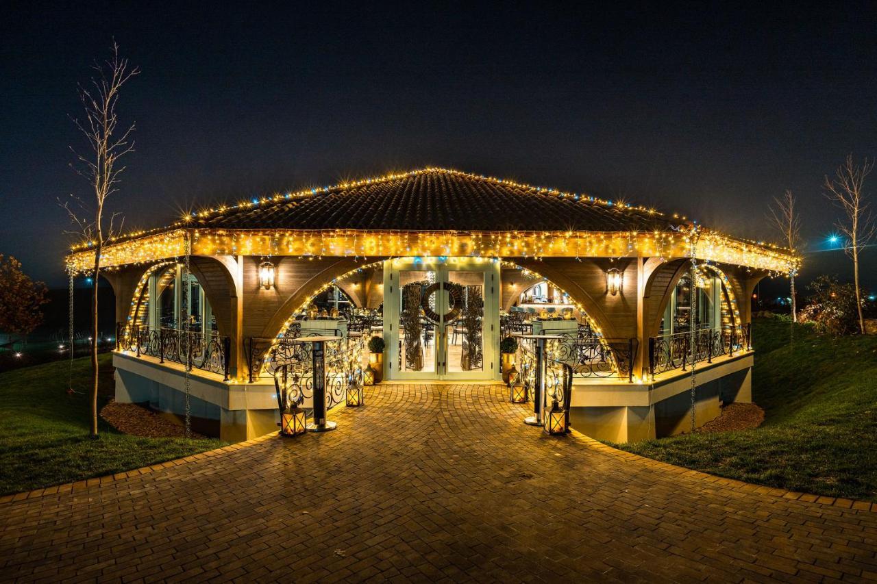 Casa Timis - Wellness & Spa Resort Chitorani Bagian luar foto The bandstand at night